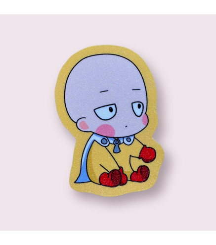 One-Punch Man: Saitama Glittered Stickers