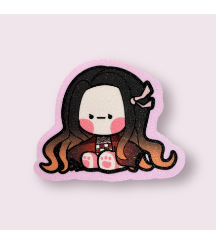 Demon Slayer: Nezuko Glittered Stickers