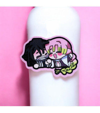 Demon Slayer: Obanai And Mitsuri Glittered Stickers