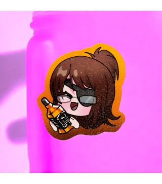 Attack On Titan: Hange Glittered Stickers
