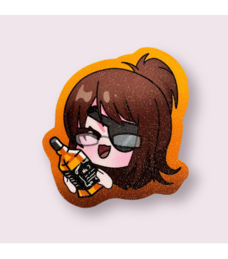 Attack On Titan: Hange Glittered Stickers